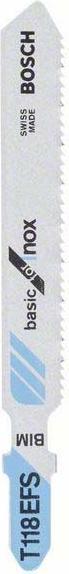 Image du produit Bosch Professional Zubehör Lame de scie sauteuse PRO Stainless Steel T118EFS, 83 mm, 5 pcs.