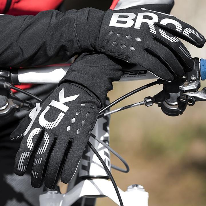 Actual product image Rockbros cycling gloves, insulated, long, size: XL - black and gray (XL)
