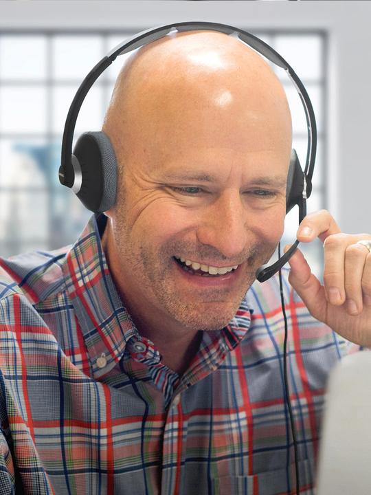 Actual product image Koss CS300 USB Communication Headsets, On-Ear, Wired, Microphone, Black (Cable, USB-A)