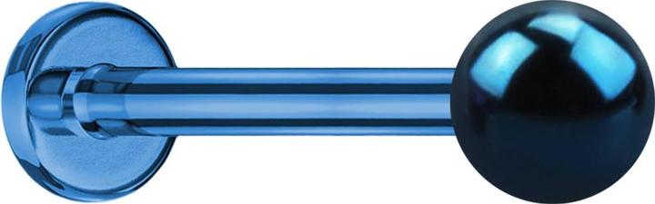 Produktbild Star Piercing Micro Labret dunkelblau mit Kugel (Chirurgenstahl 316L, ohne Messing)
