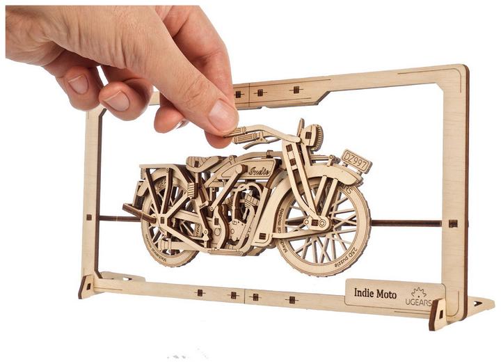 Actual product image Ugears 70194 Indie Moto 2.5D Puzzle - Indie Moto 2.5D Puzzle