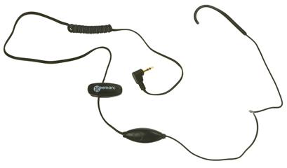 Geemarc CLHOOK1 Téléphone Ear Free Casque filaire Mono Noir Réglage du volume, microphone-Standard (Filaire)