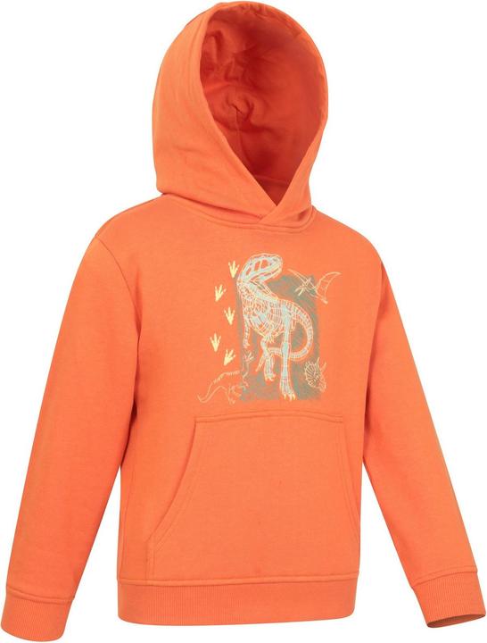 Actual product image Mountain Warehouse Childrens/Kids Dinosaurs Organic Glow In The Dark Hoodie (128)
