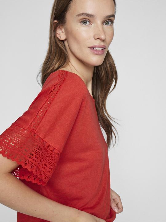 Actual product image Vila Round neck top with short sleeves (L)