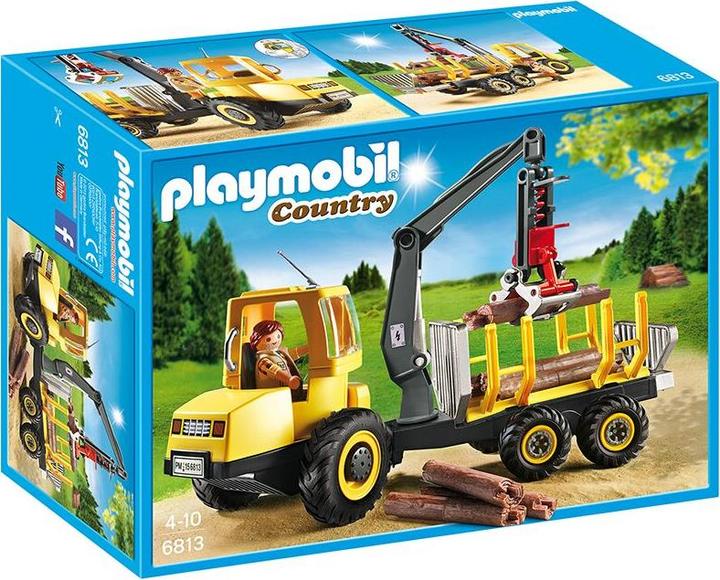 Produktbild Playmobil Holztransporter mit Kran (6813)