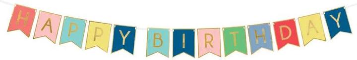 Image du produit Partydeco Chaîne de lettres Happy Birthday multicolore