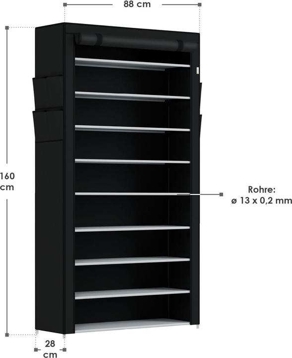 Image du produit Juskys Angelo (88 x 160 x 28 cm)