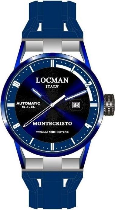 Immagine prodotto Locman Italia Orologio da uomo Montecristo Classic Automatic PVD Blue Ref. 051 (Orologio con pietra preziosa, 44 mm)