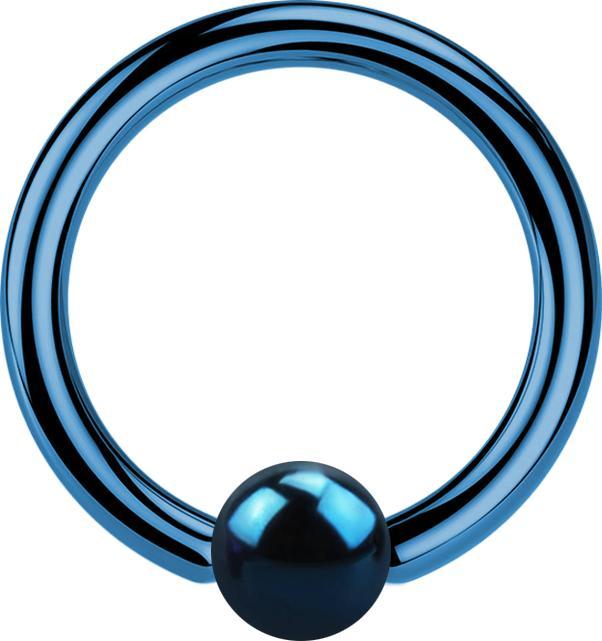 Star Piercing Micro Ball Closure Ring dunkelblau (ohne Messing, Chirurgenstahl 316L)