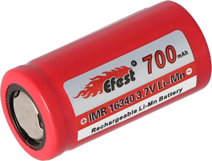 Actual product image Efest IMR16340 V1 (Pluspol flach) (16340, 700 mAh)