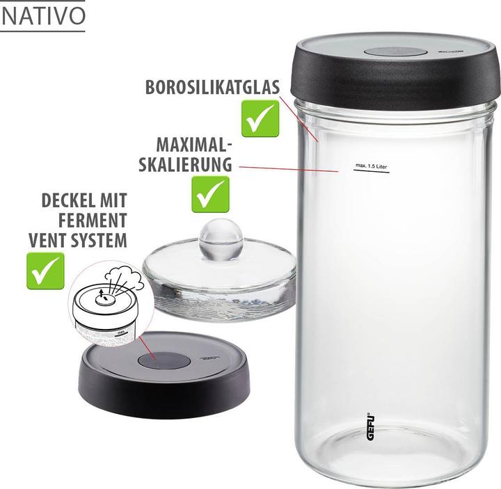 Immagine prodotto GEFU Vaso di fermentazione NATIVO, 1,5 l (1 pz., 1.50 l)