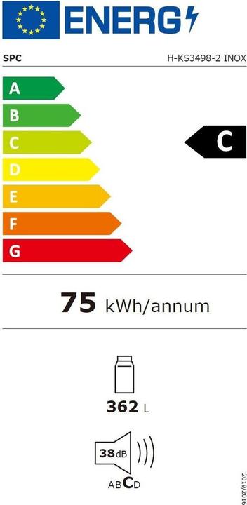Energy Label SPC H-KS3498-2 (362 l)