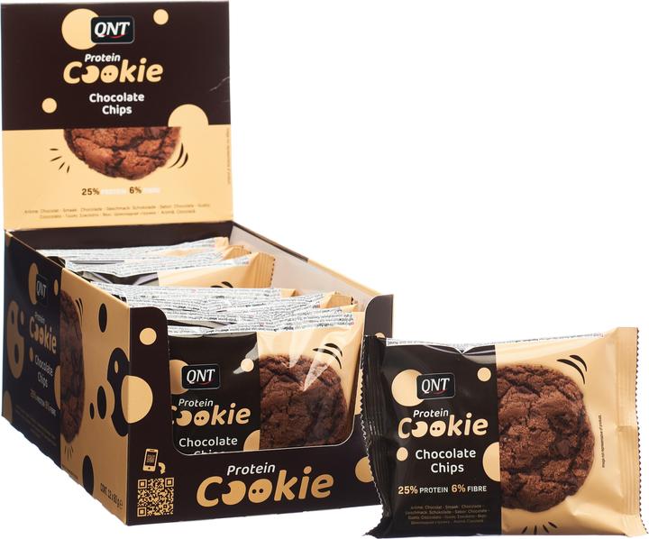 Actual product image QNT Protein Cookie Chocolate Chips (Chocolate, 12 pcs., 60 g)