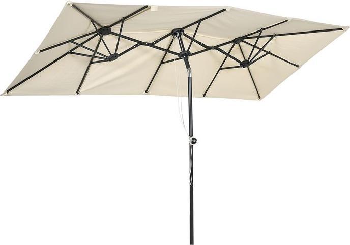 Actual product image Swisshandel24 Tiltable double parasol, polyester, cream 150 x 295cm (2.95 m)