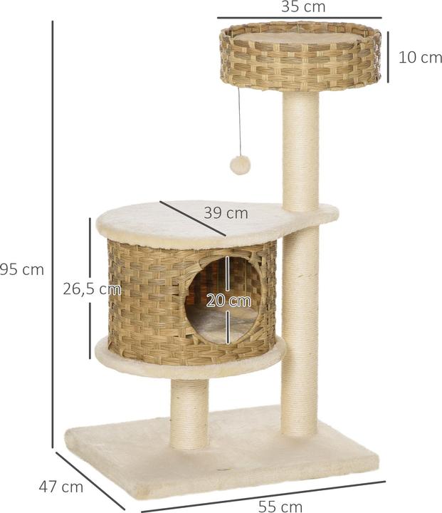 Produktbild Jamb Kratzbaum (95 cm, Natur+Beige)