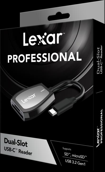 Actual product image Lexar Professional USB-C Dual-Slot Reader - SD/MicroSD UHS-II (USB-C 3.2 Gen 1)