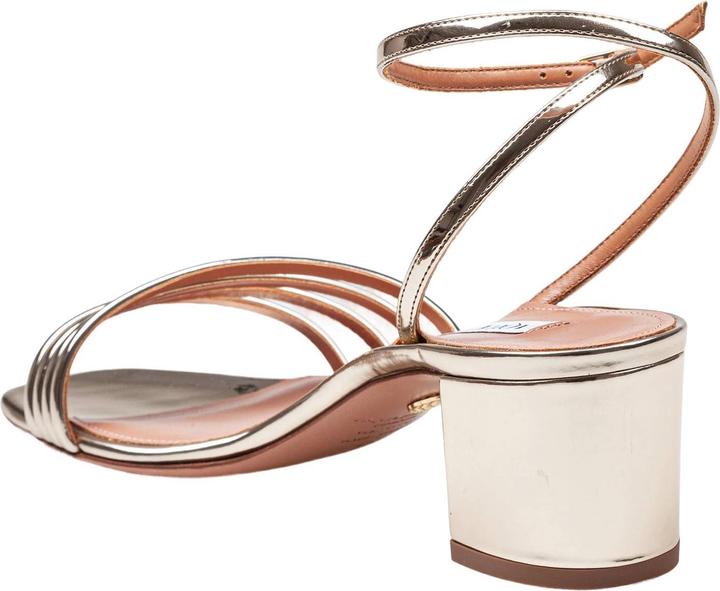 Produktbild Aquazzura latour sandal 50 in laminated leather color light gold (38)