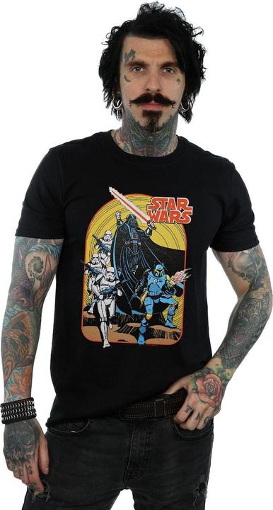Immagine prodotto Star Wars Vintage Comic Scene Maglietta Uomo (3XL)
