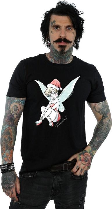 Actual product image Disney Mens Tinkerbell Christmas Fairy T-Shirt (XXL)