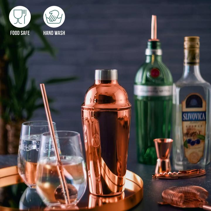 Immagine prodotto Oak & Steel Set da 10 cocktail in acciaio inox oro rosa (Set da cocktail)