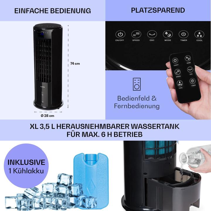 Actual product image Klarstein Pitch black