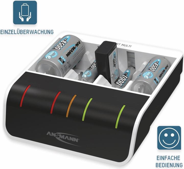 Immagine prodotto Ansmann Comfort Multi Charger (1 pz., C, D, AAA, AA, 800 mAh, Caricabatterie senza batteria)