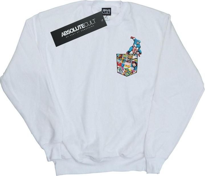Captain America Faux Pocket Sweatshirt (S)
