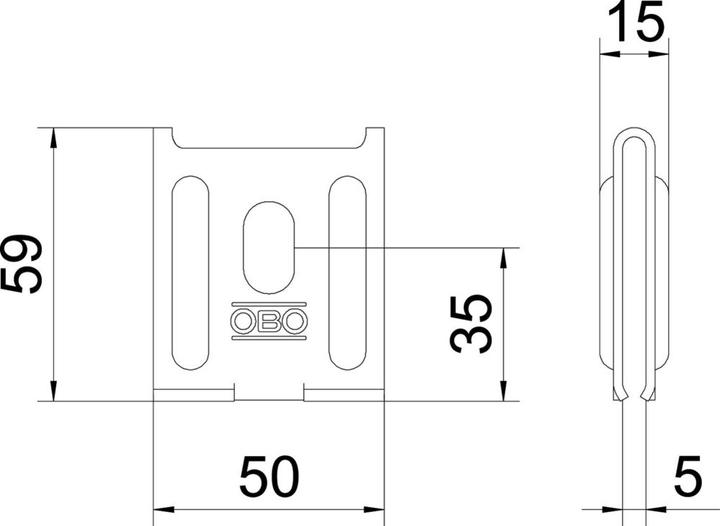 Image du produit OBO Bettermann Fixation murale K 12 1818 FSKLGR