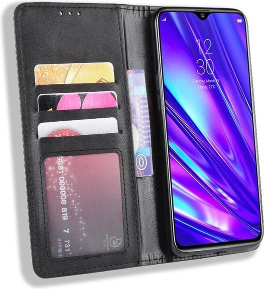 Actual product image MU Classic Retro Leather Bookcover Series (Realme 5 Pro)