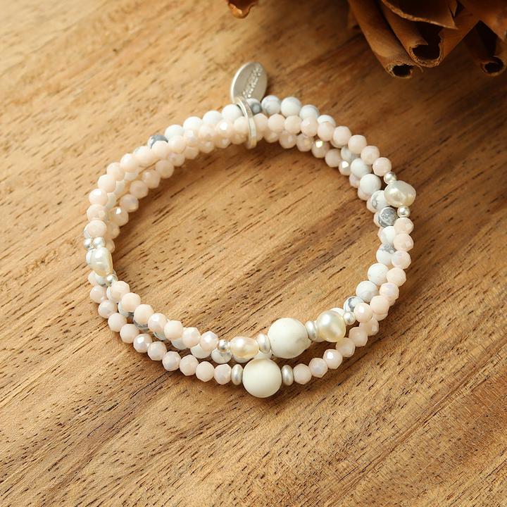 Produktbild Andreani Armband mit echtem Amazonite (80 cm, Steine, Nude, Glas, Braun, Metall)