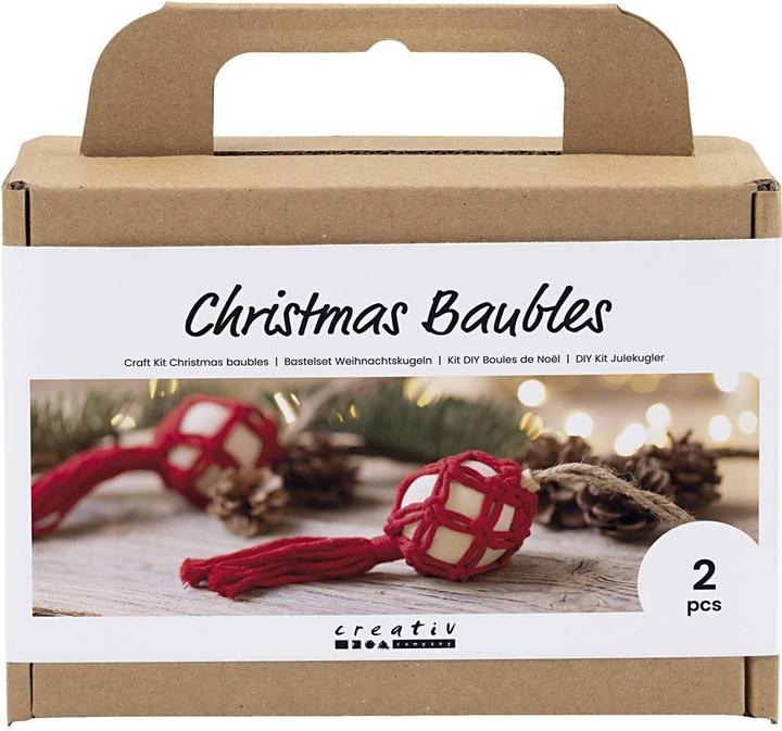 Actual product image Creativ Company Craft Set Christmas Balls Macrame