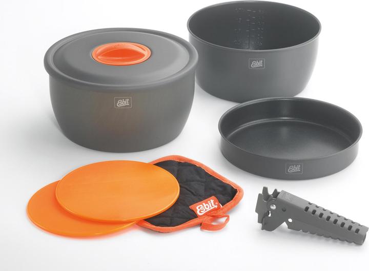 Actual product image Esbit CW2500NS aluminum cooking set non-stick
