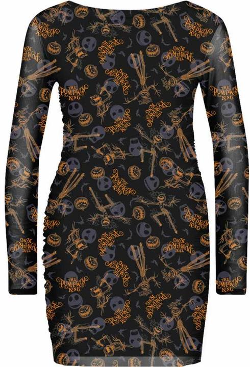 Actual product image Dick Smith Womens/Ladies Pumpkin King Mesh All-Over Print Bodycon Dress (M)