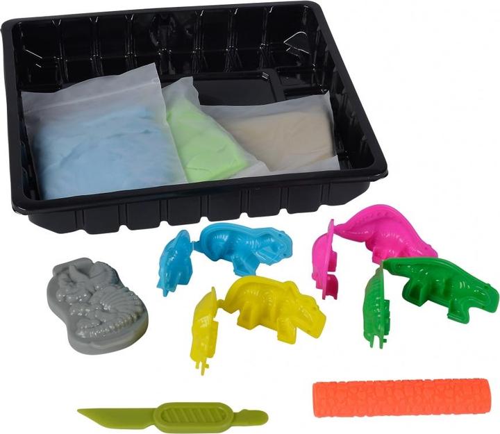 Produktbild Simba 106344621 Art and Fun Spielsand Set Dinosaurier, 3X 200g Sand, Plattform, 4X Dino 3D Form, Fos