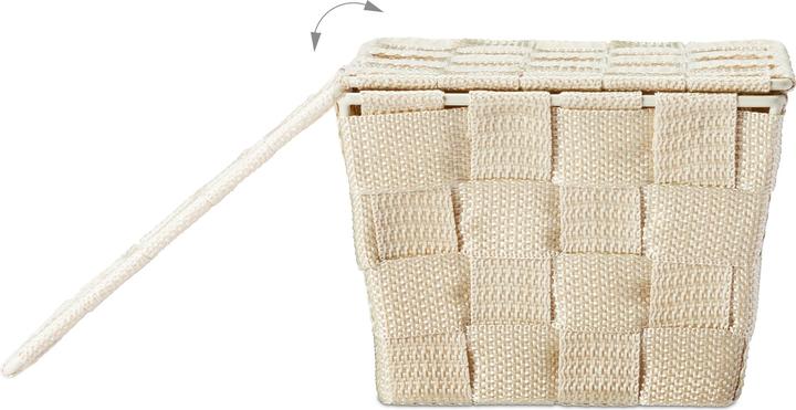 Immagine prodotto Relaxdays Cestino coperchio, bagno (1 x, 19,5 x 14,5 x 10,5 cm)