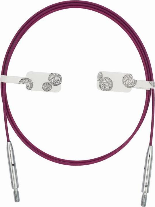 Actual product image Knitpro Seil für Nadelspitzen Thin & Flex Seil Swivel lila drehbar 126 cm ergibt 150 cm