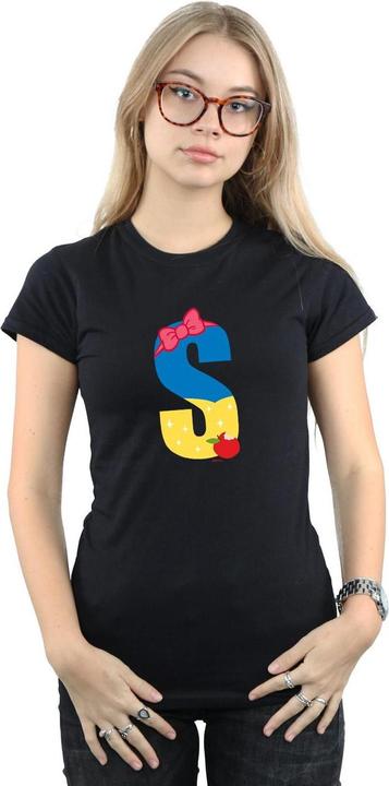 Actual product image Disney Womens/Ladies Alphabet S Is For Snow White Cotton T-Shirt (S)
