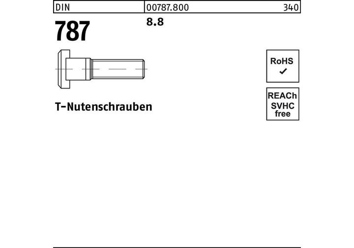 Produktbild T-Nutenschraube DIN 787 12 M 12 x 50 8.8