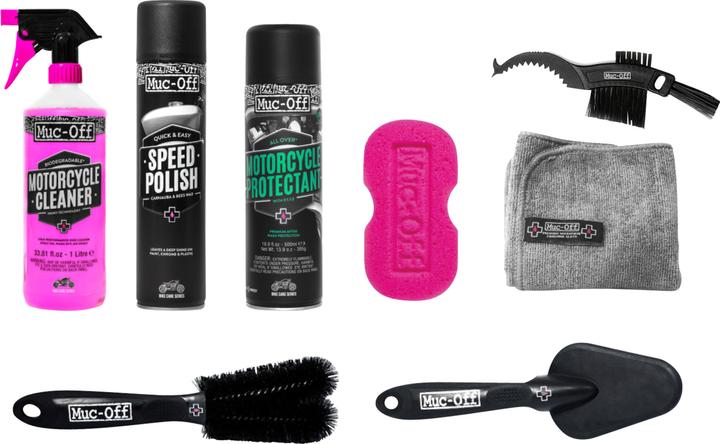 Immagine prodotto Muc-Off Kit Bicicletta Ultimate (1800 ml, Pulitore per biciclette, Detergente per catena, Lubrificante universale, Spugna, Set di cura)