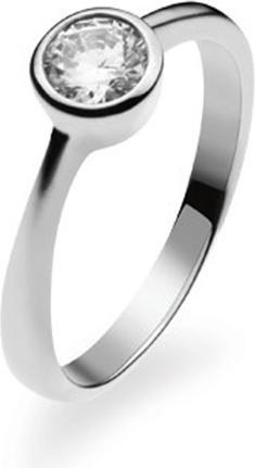 Produktbild Natsumi Schmuck Ring Solitaire Weissgold 18K/750 mit Zirkonia (52, 750/18 K Gold)