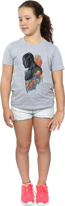 Immagine prodotto T-shirt da bambina con profilo Black Panther in cotone (152, 158)