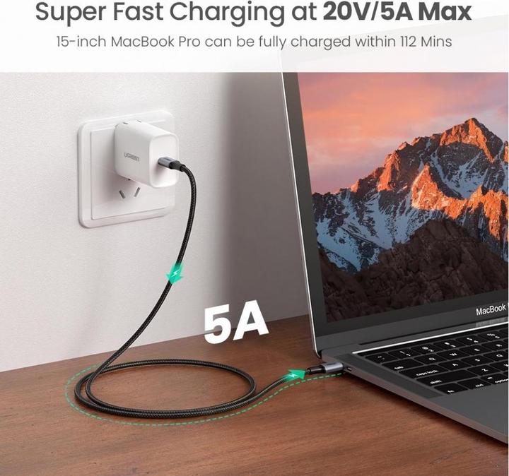 Immagine prodotto Ugreen Cavo dati da USB-C 2.0 a USB-C 2.0 5A (2 m, USB 2.0)
