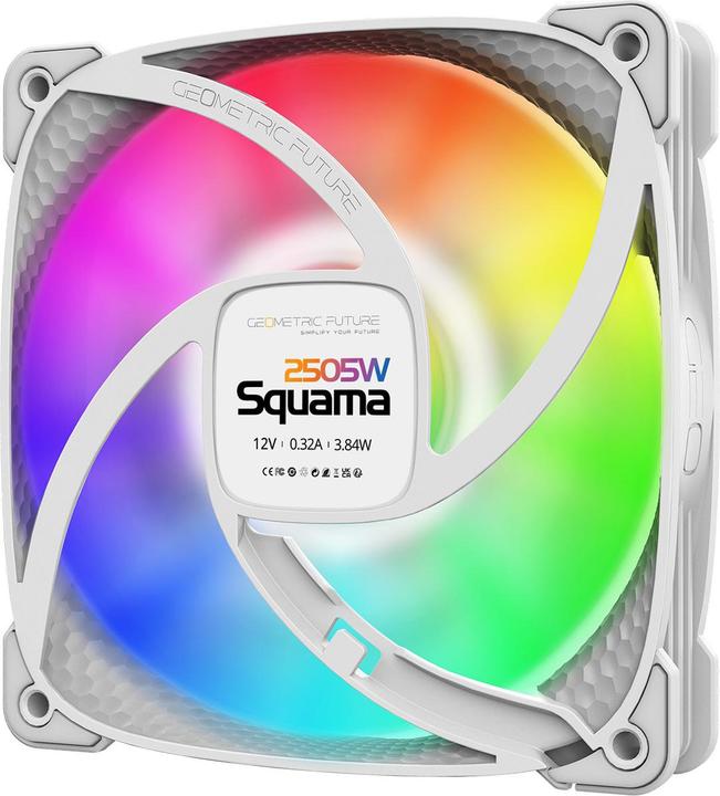 Produktbild Geometric Future Squama 2505B RGB Lüfter, 3er Pack - 120 mm, weiss (120 mm, 3 x)