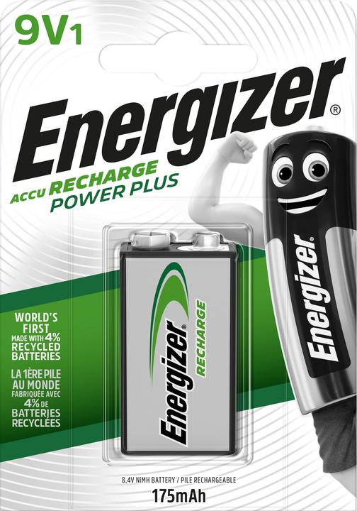 Actual product image Energizer Recharge Power Plus (1 pcs., 9V Block, 175 mAh)