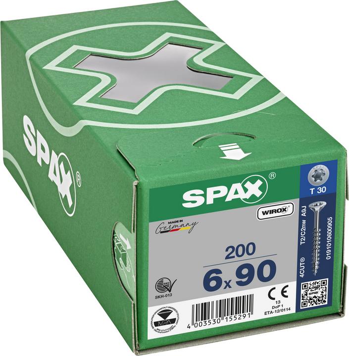 Immagine prodotto Spax Viti per truciolare SK T30 6,0x90 mm (200 Viti per pezzo)