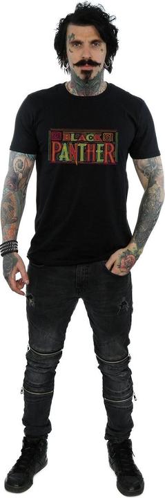 Actual product image Mens Black Panther Tribal Logo T-Shirt (M)