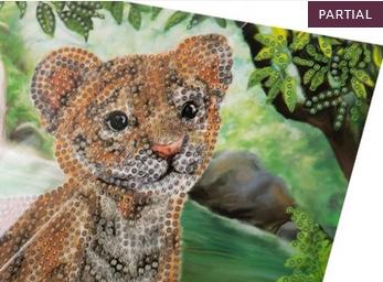 Immagine prodotto Craft Buddy Cucciolo di tigre, biglietto d'arte in cristallo 18x18 cm