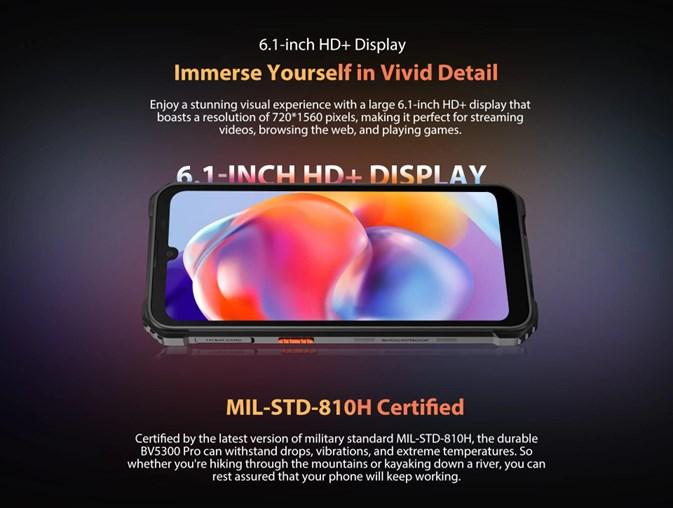 Immagine prodotto Blackview BV5300 Pro (64 GB, Verde, Nero, 6.10", Doppia SIM, 13 Mpx, 4G)