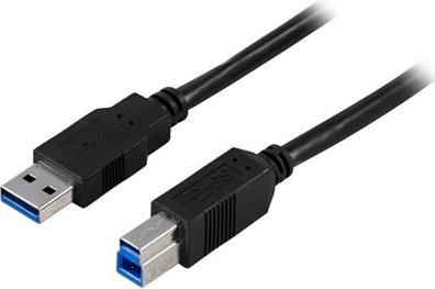 Image du produit Deltaco Câble USB 3.0 Type A hane - B hane 2m svart - Câble - Numérique/Données (2 m)