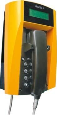 Produktbild FHF Wetterfestes Telefon FernTel 3 ZB schwarz/gelb ohne Tastatur mit - Analog-Telefo